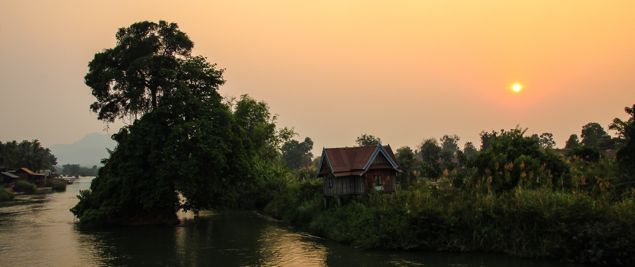 maison bord du Mékong Laos